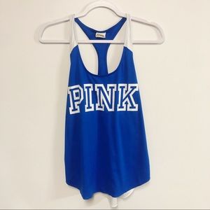 PINK | Royal Blue Logo Racerback Tank